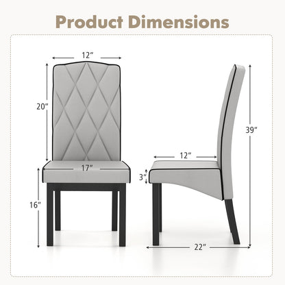 Chaise de salle à manger moderne à haut dossier