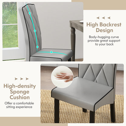 Chaise de salle à manger moderne à haut dossier