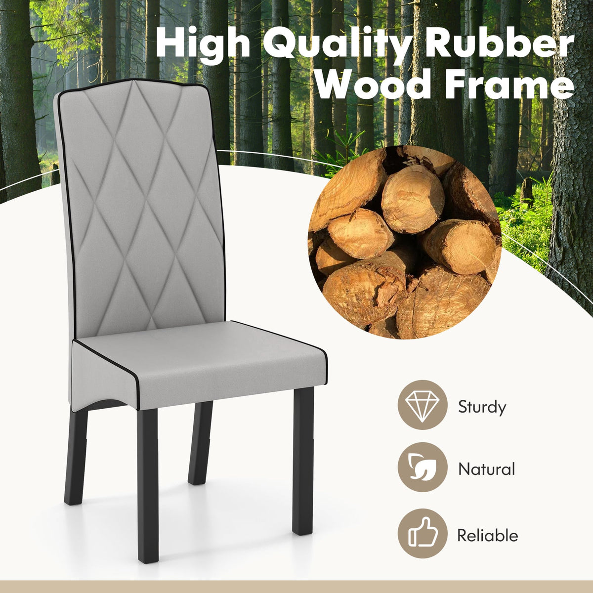 Chaise de salle à manger moderne à haut dossier