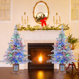 Árbol de Navidad artificial luminoso en maceta