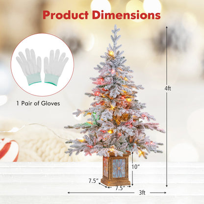 Arbre de Noël artificiel en pot lumineux — Lot de 2