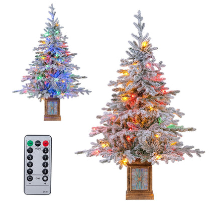 Arbre de Noël artificiel en pot lumineux — Lot de 2