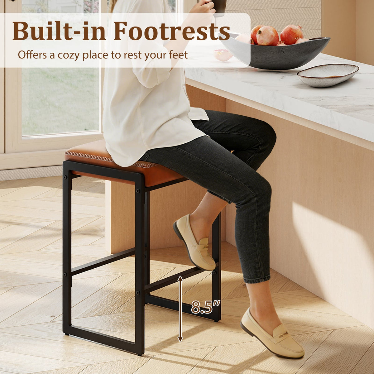 Tabouret de bar 66 cm — Lot de 4