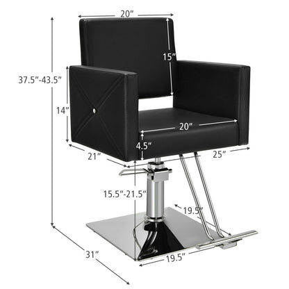 Chaise de salon de coiffure hydraulique pivotante