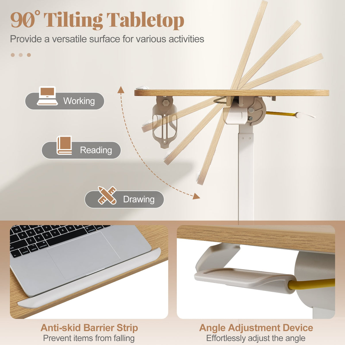 Bureau debout mobile pliable
