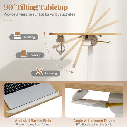 Bureau debout mobile pliable