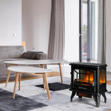 Freestanding electric fireplace stove with realistic flames