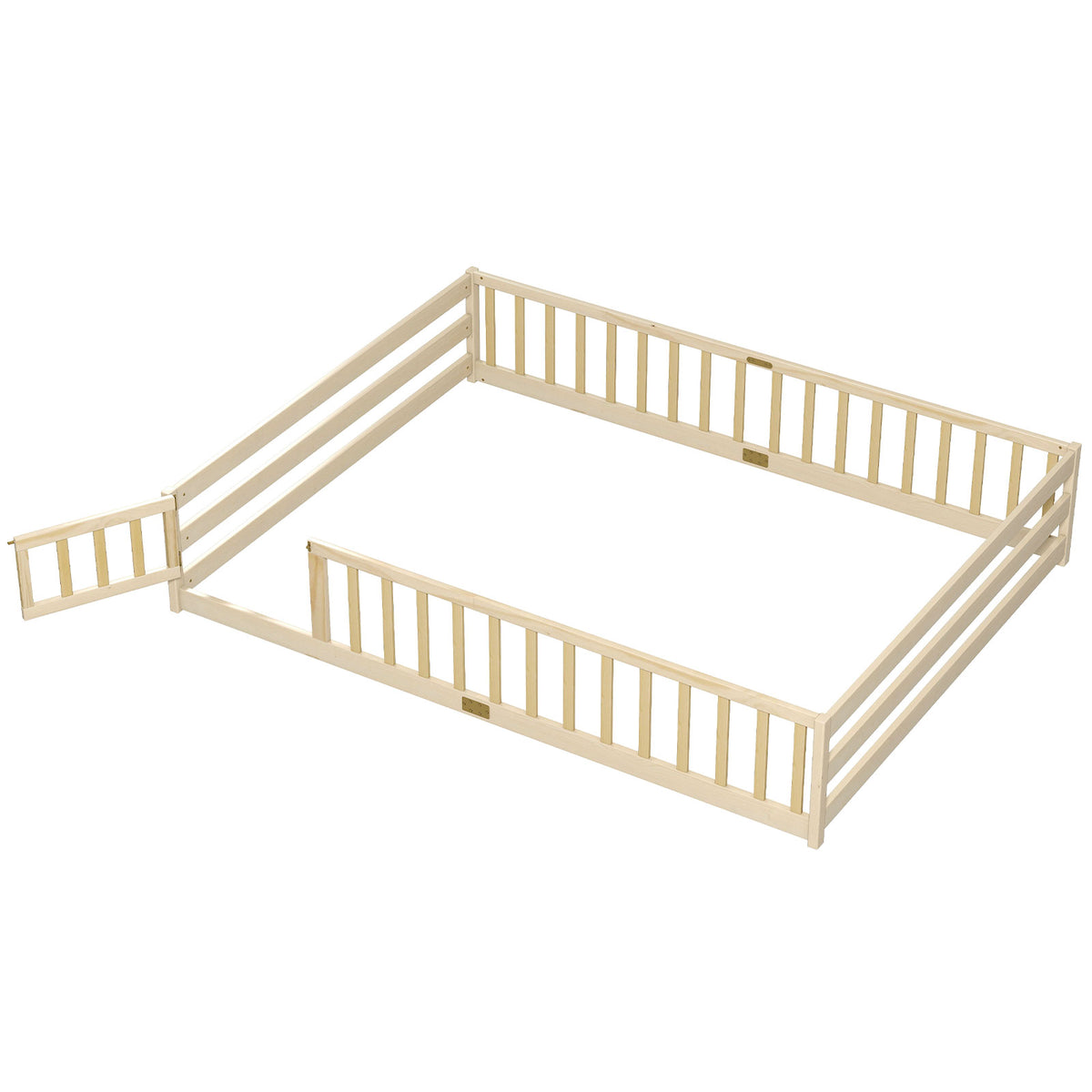 Lit de sol Montessori pour enfants avec barrière