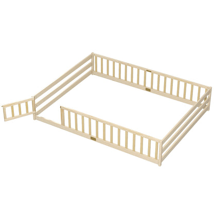 Lit de sol Montessori pour enfants avec barrière