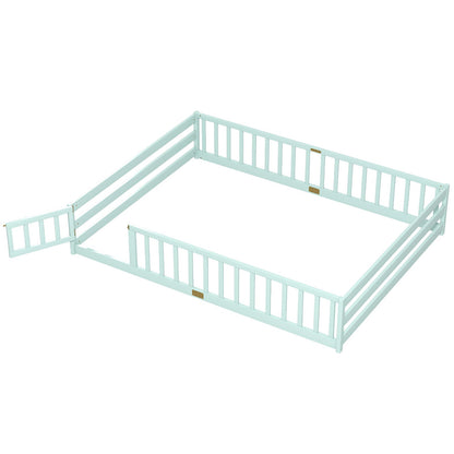 Lit de sol Montessori pour enfants avec barrière
