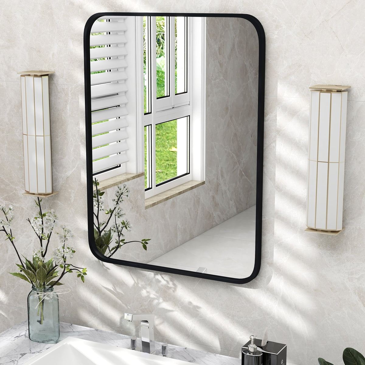Miroir mural rectangulaire minimaliste