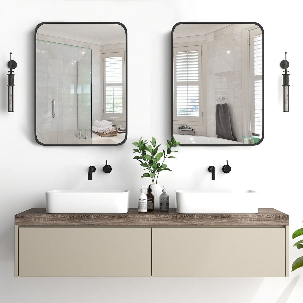 Miroir mural rectangulaire minimaliste