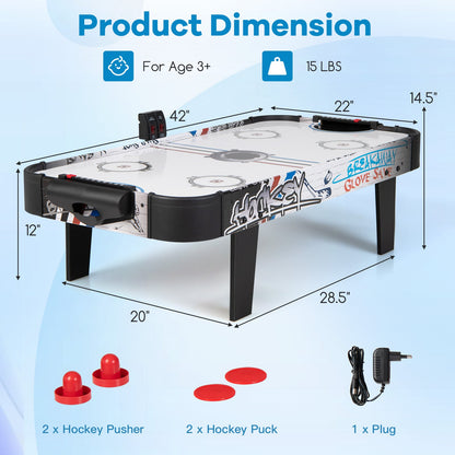 Air hockey de table 107 cm avec pointage électronique