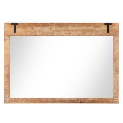 Miroir mural style porte de grange rustique 99 x 70 cm