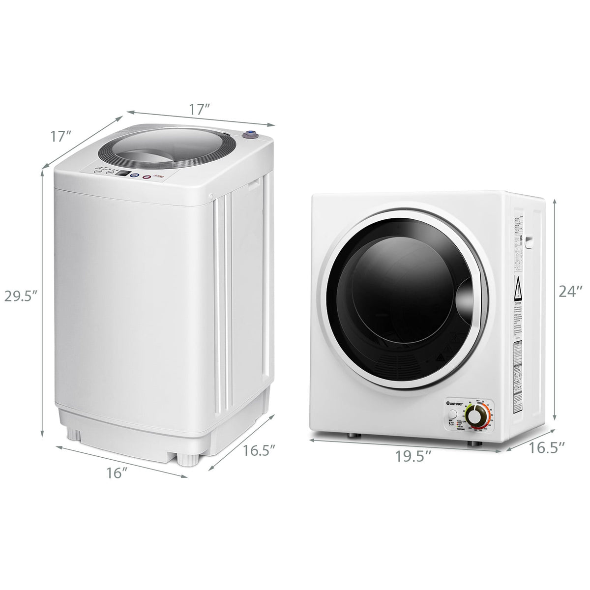 Laveuse et sécheuse compactes automatiques 3.6 kg à 4.5 kg
