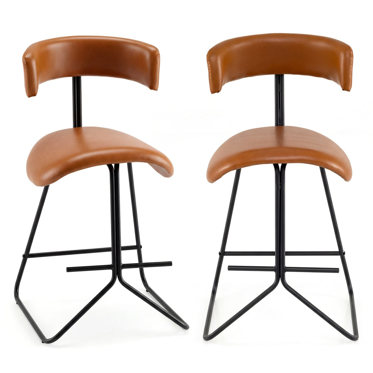 Tabourets de comptoir modernes rembourrés — Lot de 2