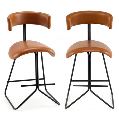 Tabourets de comptoir modernes rembourrés — Lot de 2