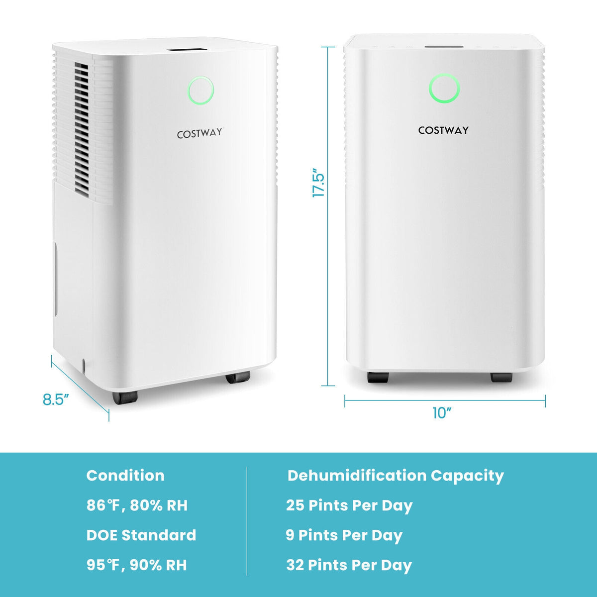 Déshumidificateur intelligent 15 L avec minuterie 24 h