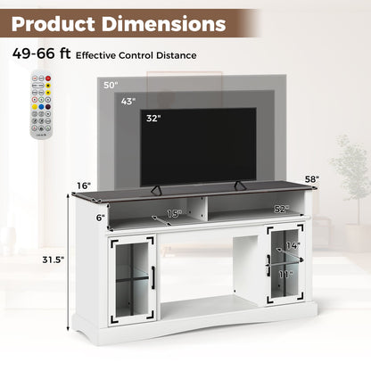 Meuble TV avec éclairage DEL et télécommande