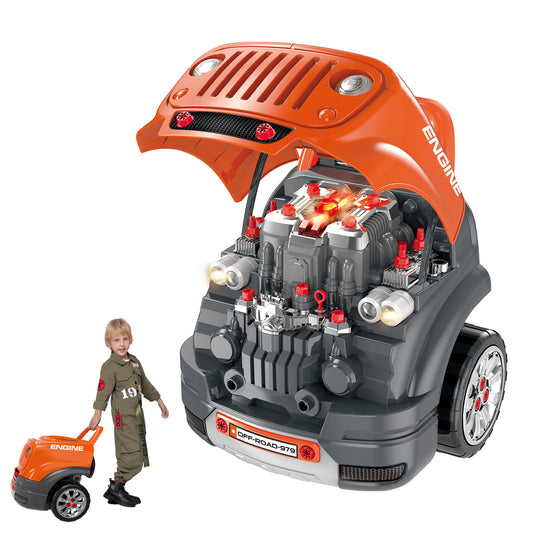 Kids mechanic workbench toy set — Set of 61