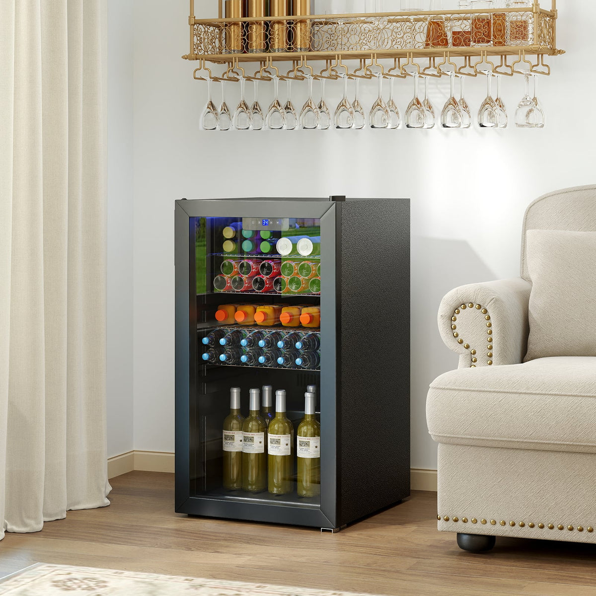 Réfrigérateur à boissons avec porte vitrée 85 L