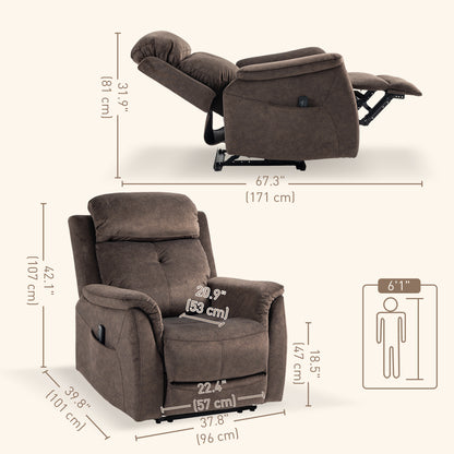 Manual Recliner Chair with Vibration Massage