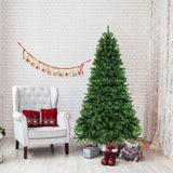 Hinged artificial Christmas tree with LED lights