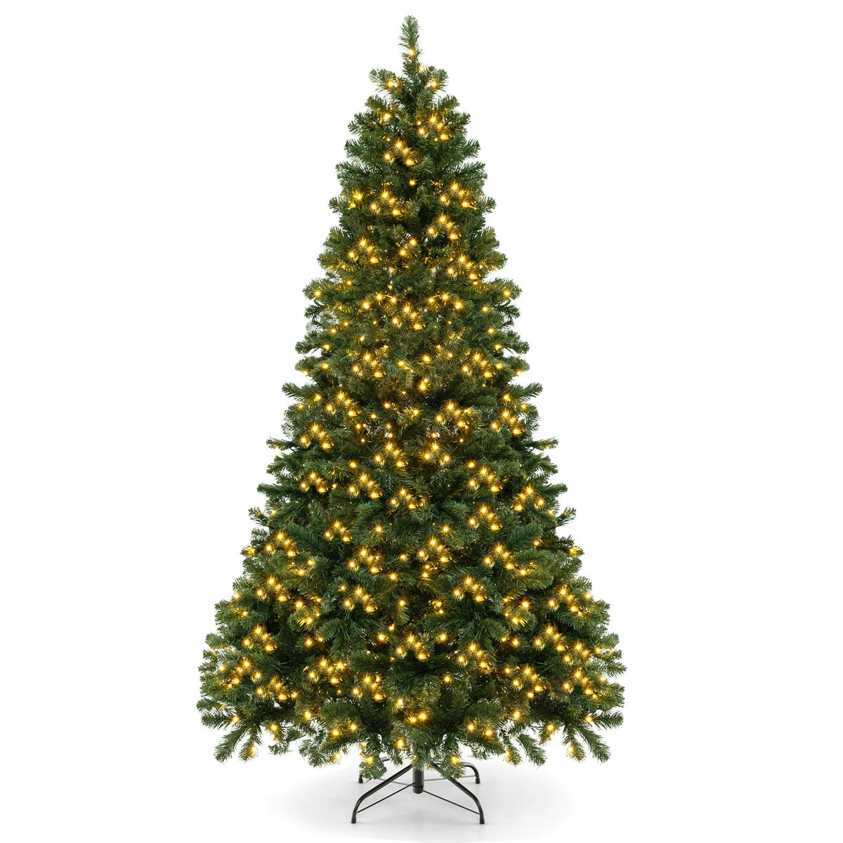 Arbre de Noël artificiel lumineux à charnière avec lumières LED