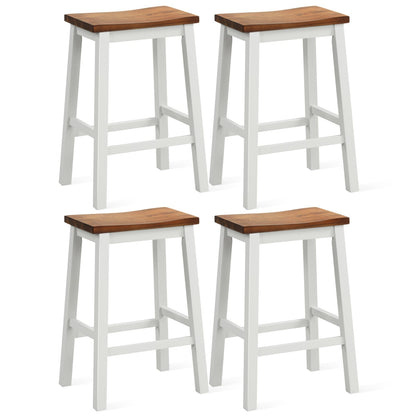 Tabourets de bar ergonomiques en bois massif — Lot de 4