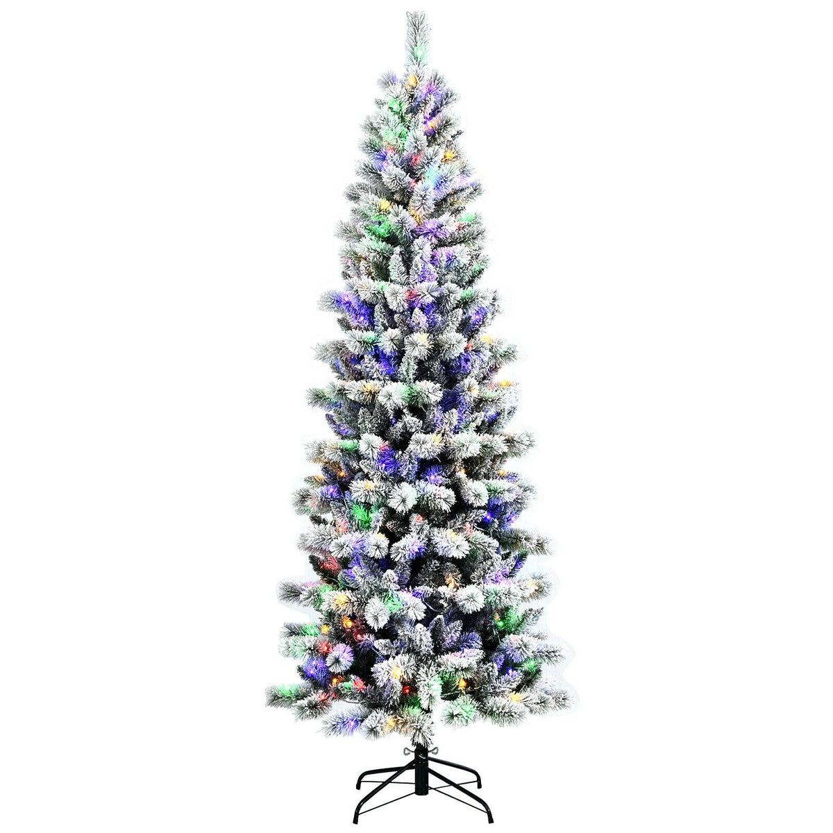 Arbre de Noël artificiel enneigé pré-éclairé 229 cm