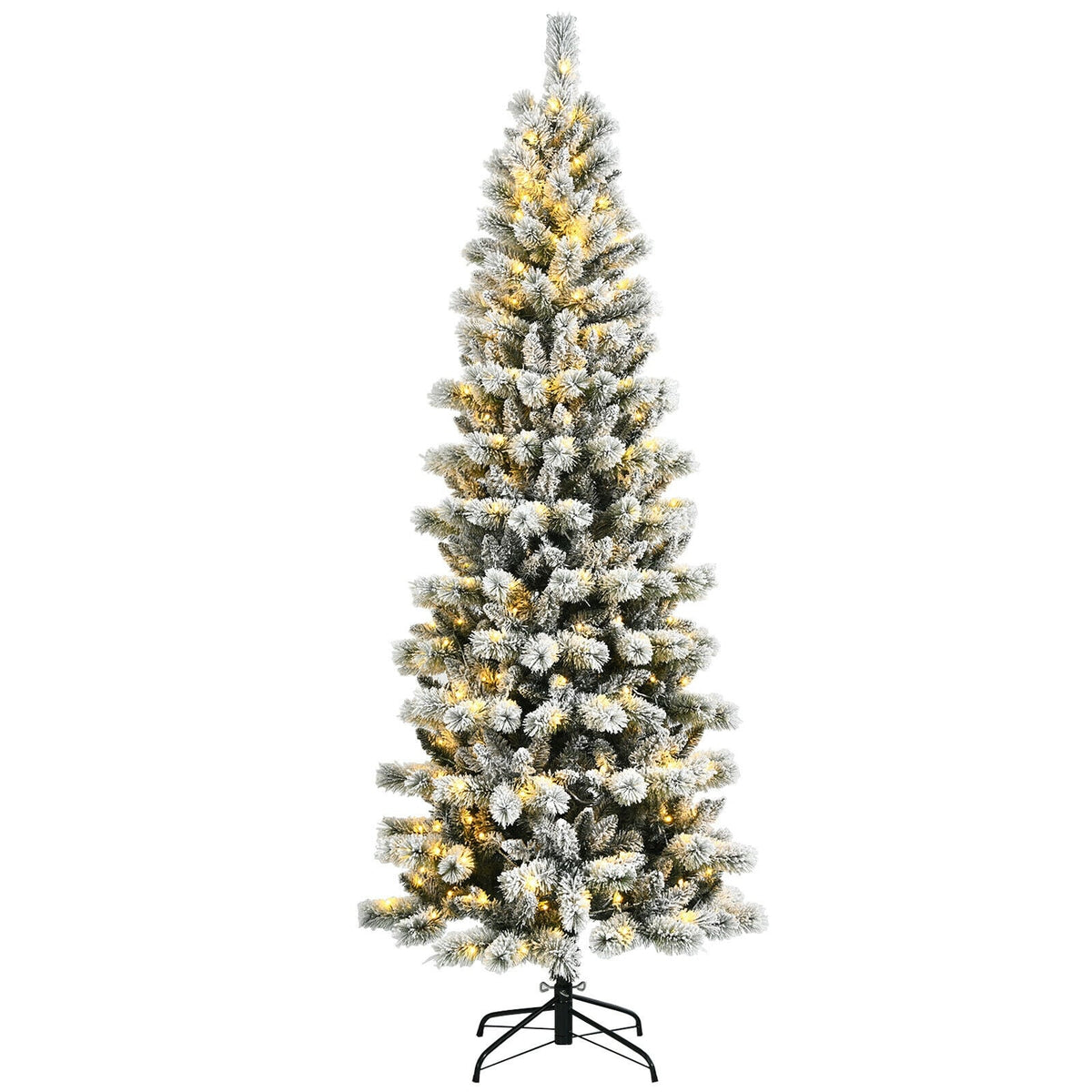 Arbre de Noël artificiel enneigé pré-éclairé 229 cm