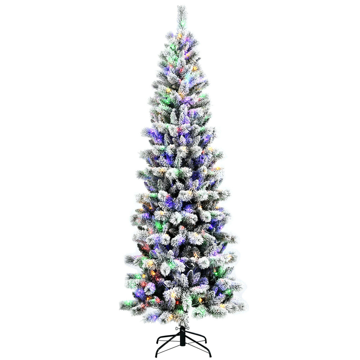 Arbre de Noël artificiel enneigé pré-éclairé 229 cm