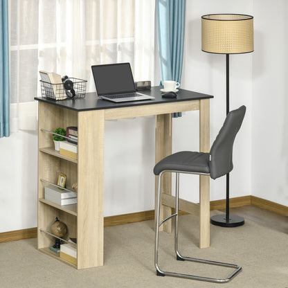Bar table counter height 3 storage shelves