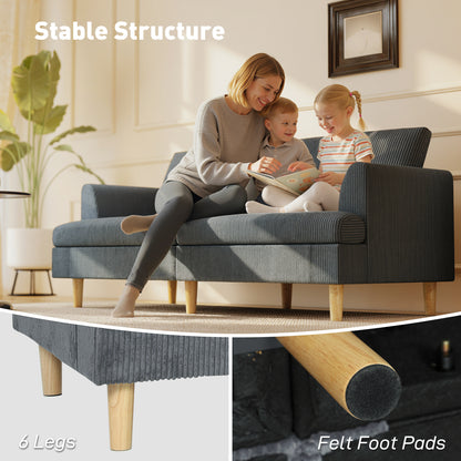 Sofa 3 seater modern corduroy spring cushions