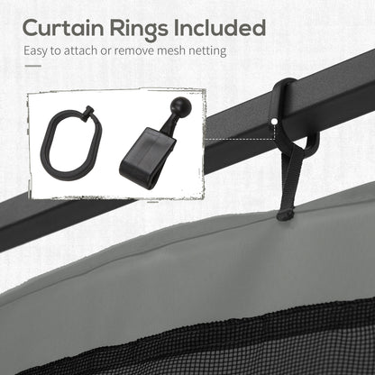 10' x 13' Khaki Gazebo Replacement Mosquito Netting with Zipper