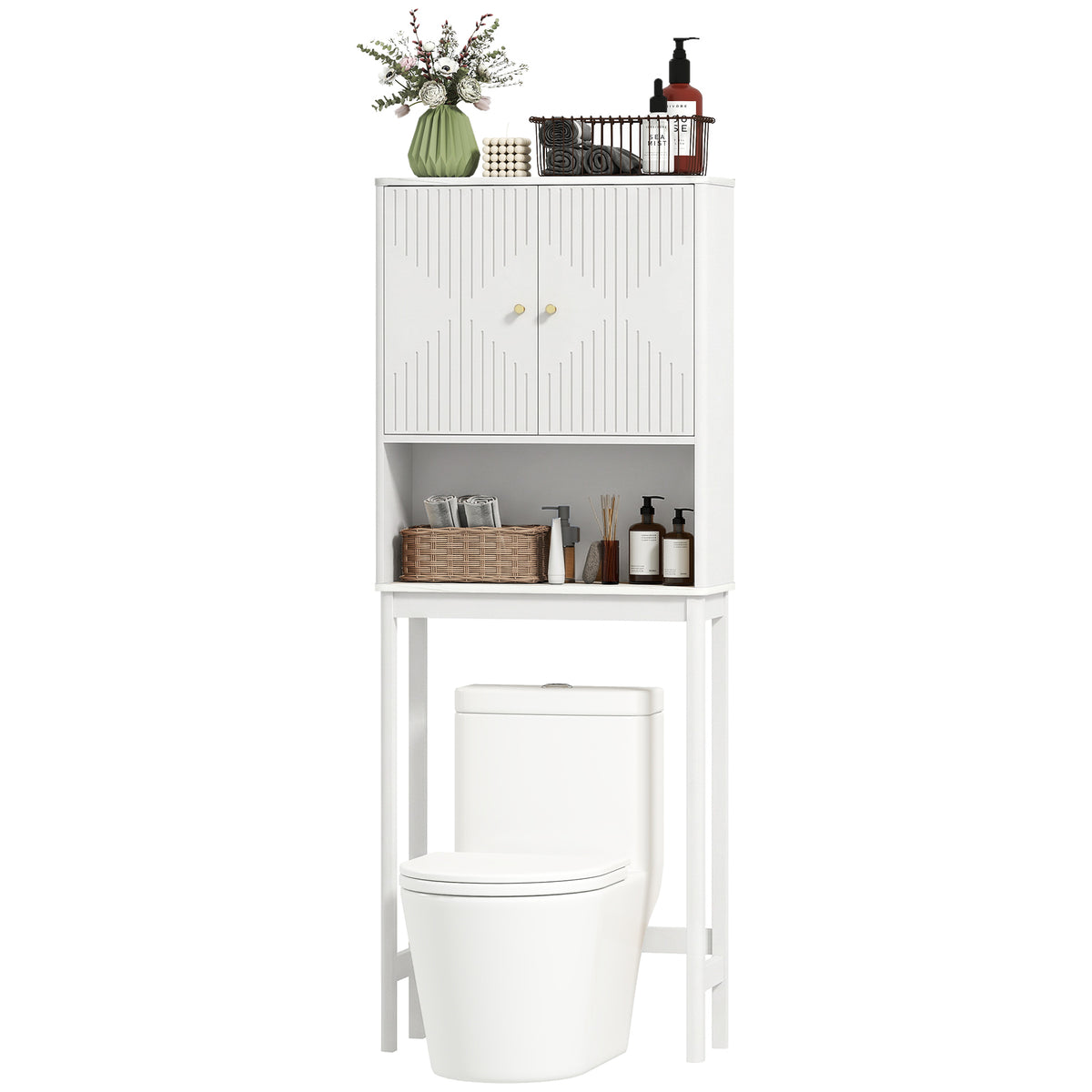 Over the toilet storage shelf