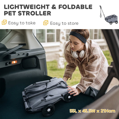 Lightweight folding pet stroller