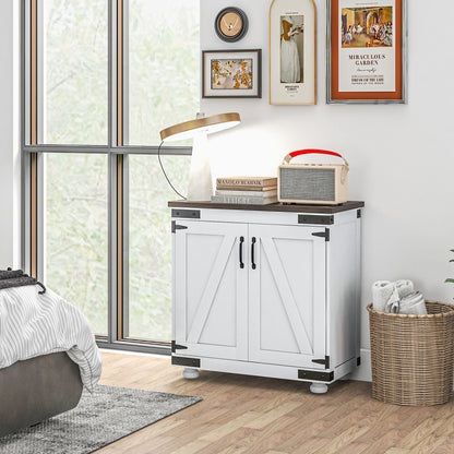 Kitchen Buffet Sideboard with Barn Door