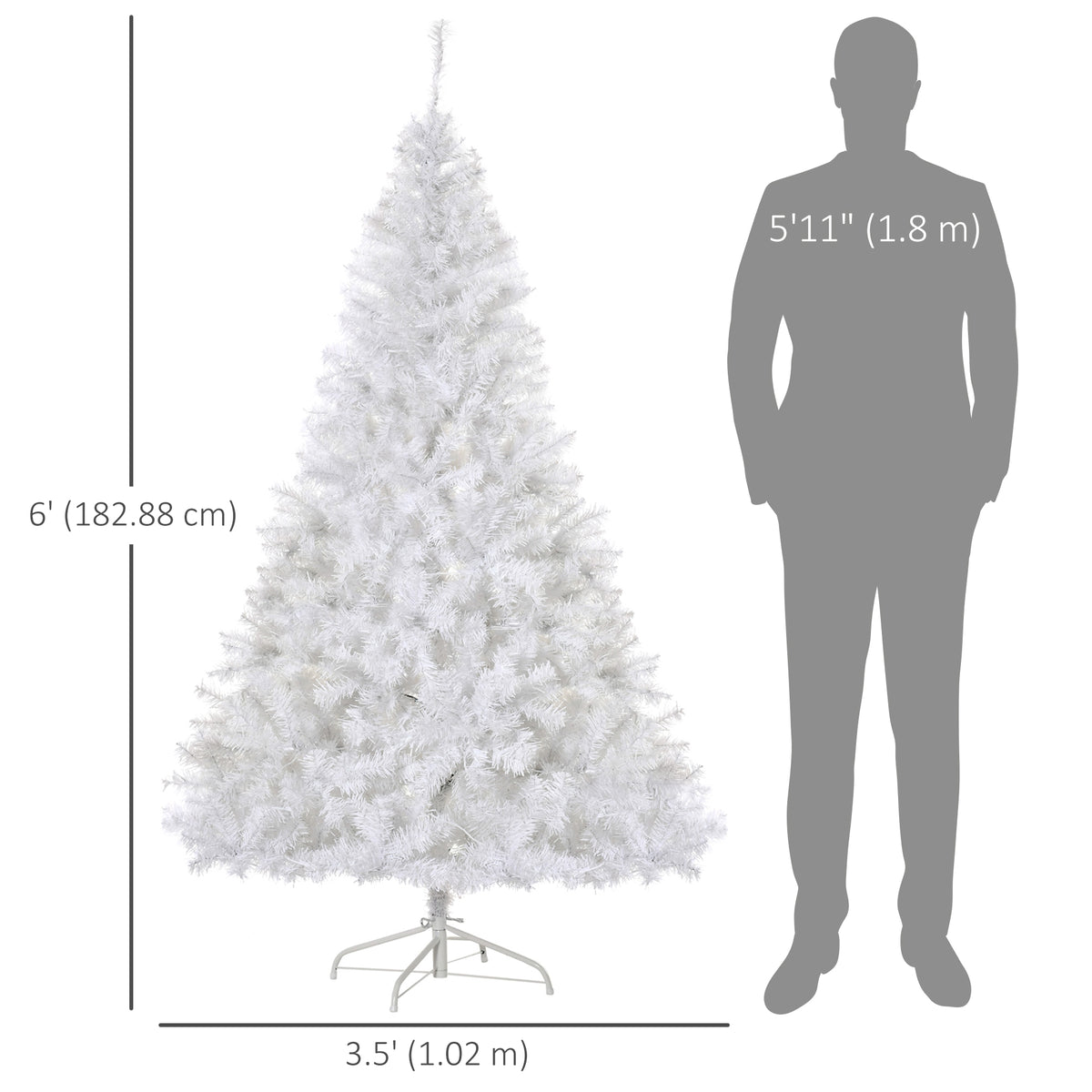 Pre-Lit Artificial Christmas Tree 6 ft