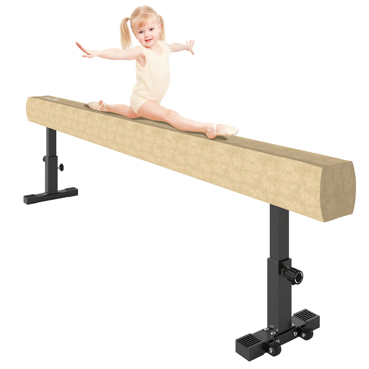 226 cm Adjustable Balance Beam with Wheels