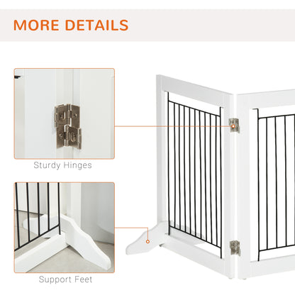 Freestanding Folding 3-Panel Pet Gate