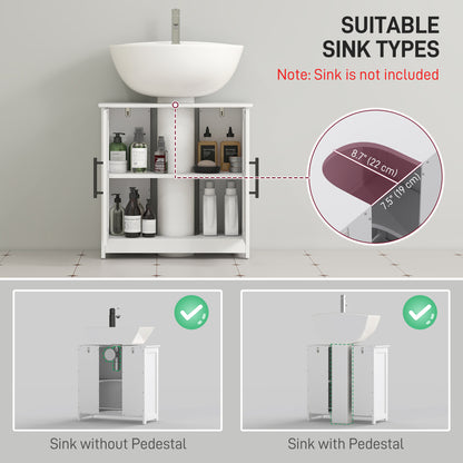 Farmhouse Pedestal Sink Storage Cabinet Barn Doors