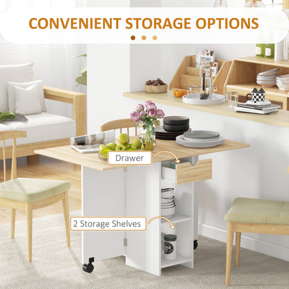 Folding Dining Table with Storage