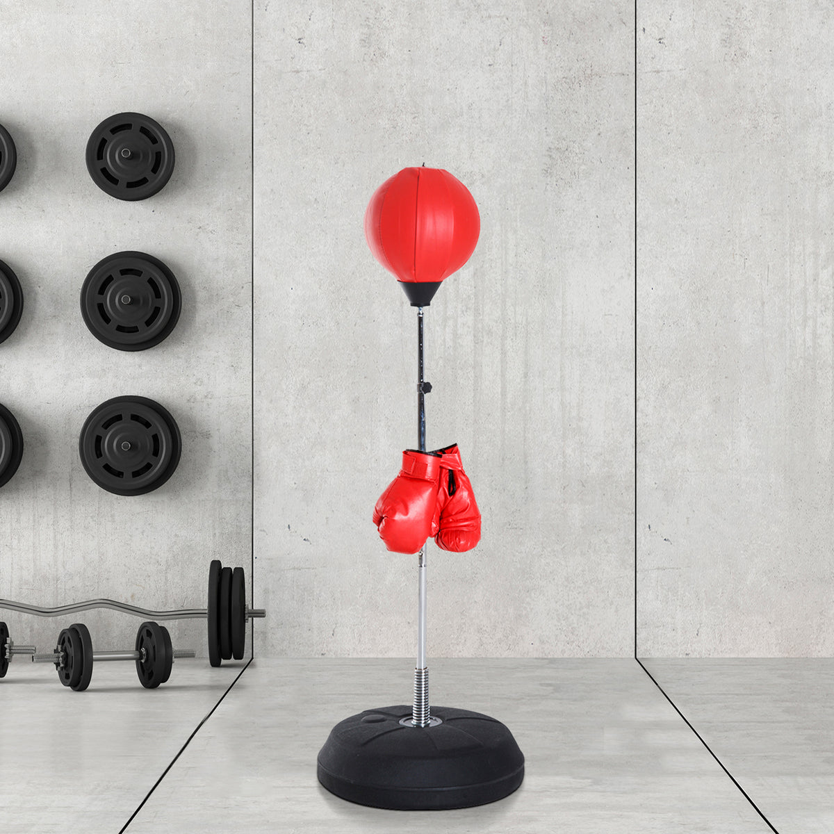 Freestanding Punching Bag with Stand Gloves and Pump