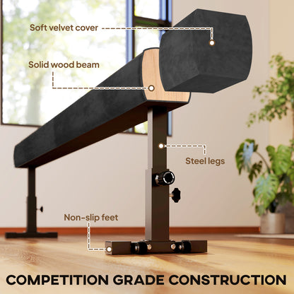 226 cm Adjustable Balance Beam with Wheels