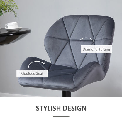 Bar stools adjustable fabric set of 2