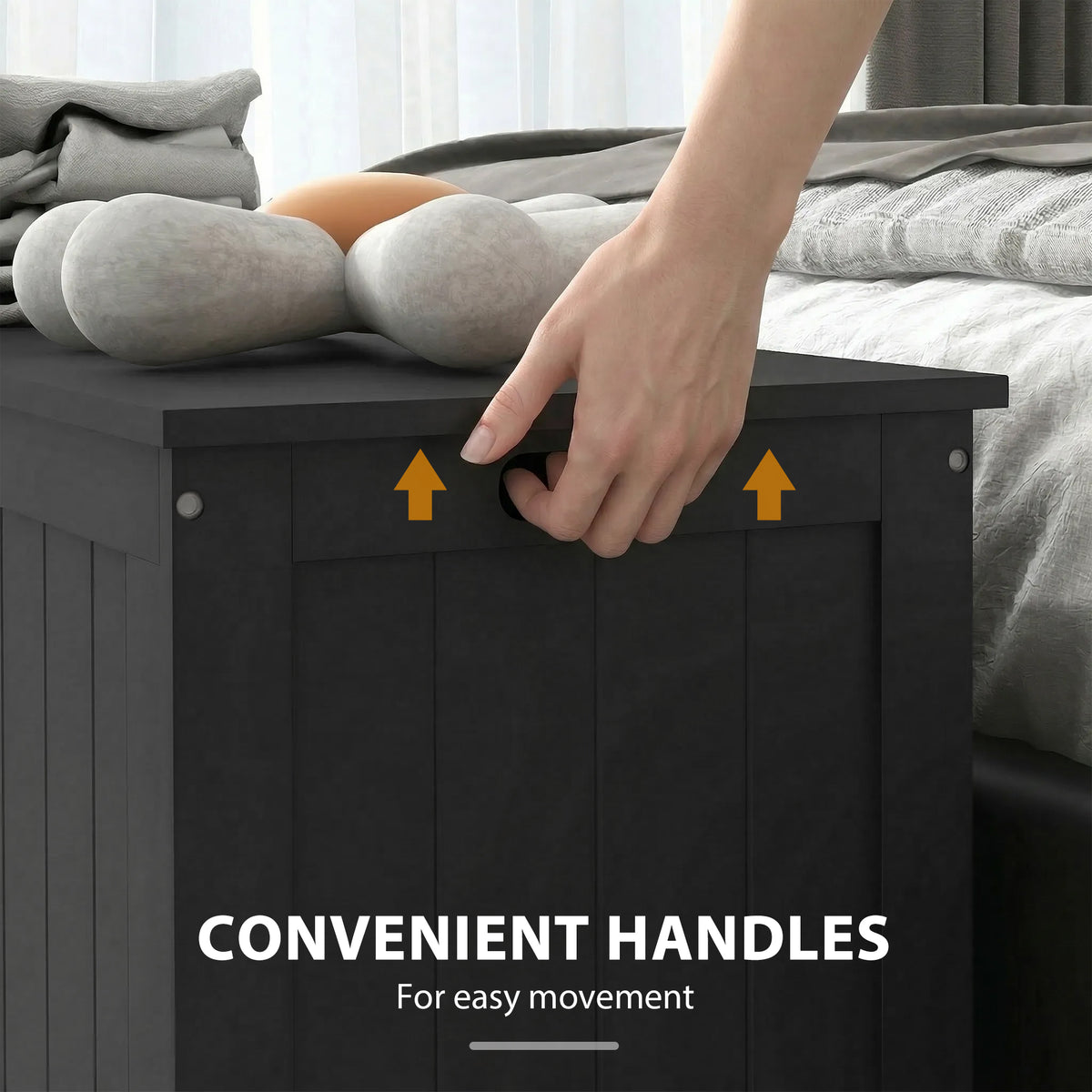 Modern entryway storage bench