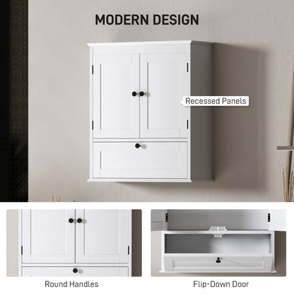 Armario de pared para baño con estante ajustable
