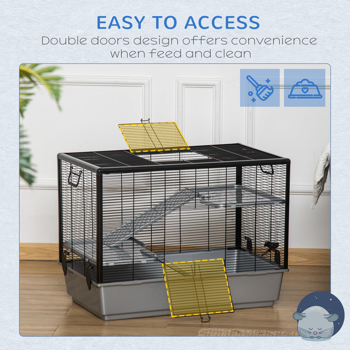 3-Tier Hamster Cage for Small Pets