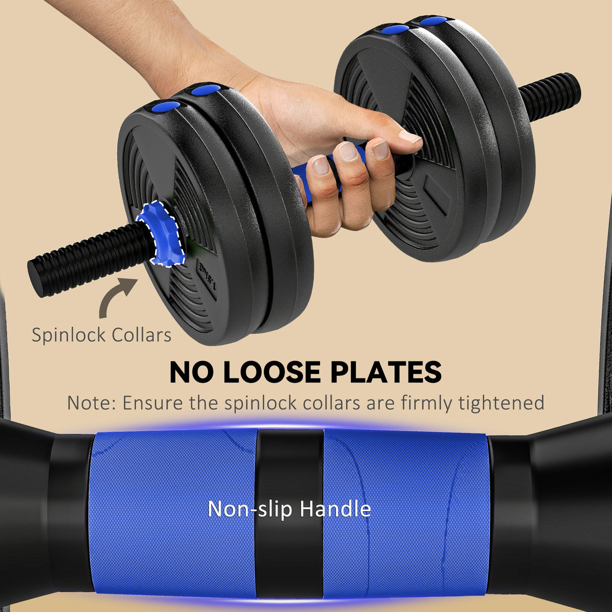 Juego de mancuernas ajustables 3 en 1 — 15 kg